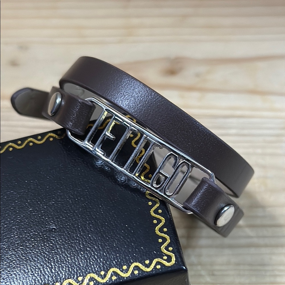 Brown Leather Bracelet with Silver Accent